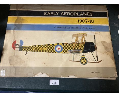 A VINTAGE BOOK - THE EARLY AEROPLANES 1907-18, COMPLETE WITH COLOUR PLATES 