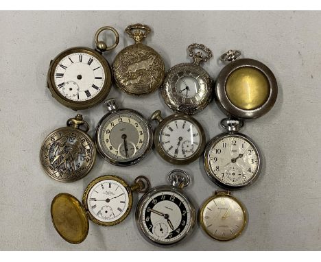 A MIXED GROUP OF MODERN AND VINTAGE POCKET WATCHES 
