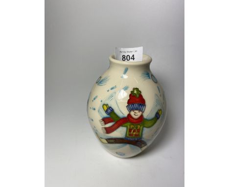 A MOORCROFT SNOW ANGELS VASE 