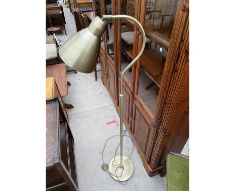 A MODERN METALWARE STANDARD LAMP 