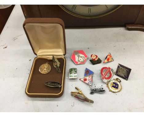 VARIOUS ENAMEL BADGES TO INCLUDE ERF, AEC, LEYLAND, PMT ETC 