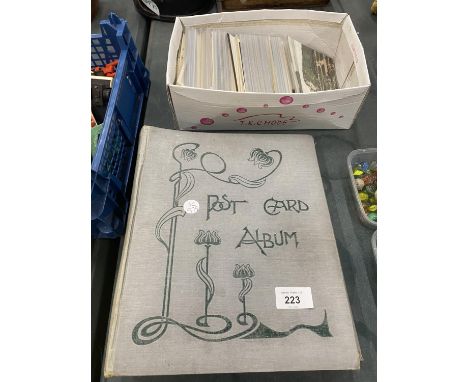 A LARGE QUANTITY OF VINTAGE POSTCARDS TO INCLUDE  LOOSE AND SOME IN AN ALBUM 