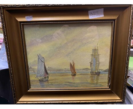 A VINTAGE MARITIME WATERCOLOUR SIGNED J COOPER 34CM X 29CM 