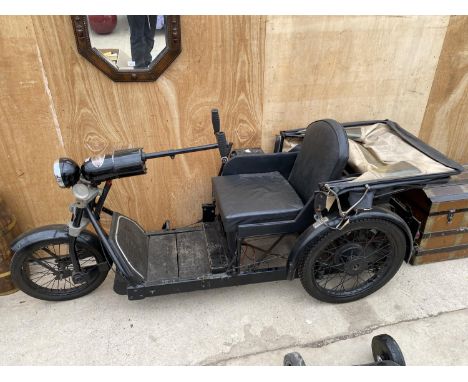 A VINTAGE ARGSON ELECTRIC TRICYCLE - REGISTERED ON A V5C (BUT NOT PRESENT). FIRST REGISTERED 1955 **PLEASE NOTE THIS ITEM IS 