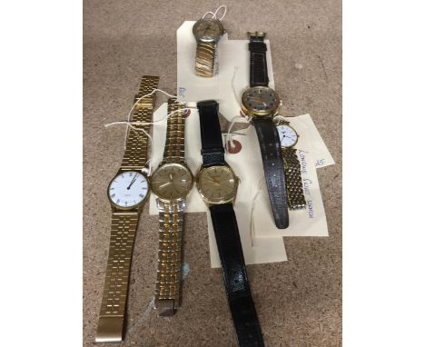 SIX COLLECTABLE WRISTWATCHES TO INCLUDE LONGINES, SEKONDA, ROTARY, ETC 