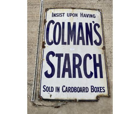 AN ENAMEL COLMANS STARCH SIGN 