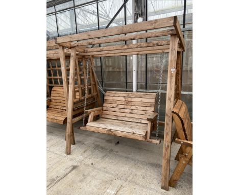 AN AS NEW EX DISPLAY CHARLES TAYLOR TWO SEATER SWING SEAT BENCH 