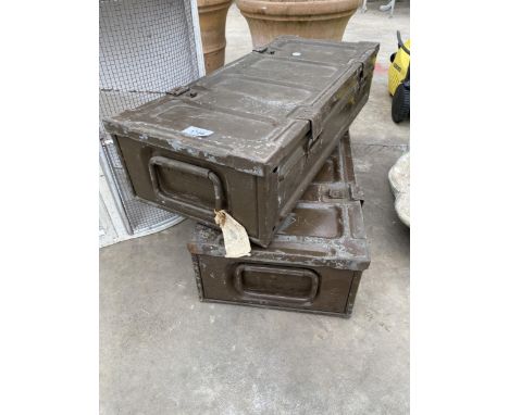 TWO VINTAGE METAL AMMO TINS 
