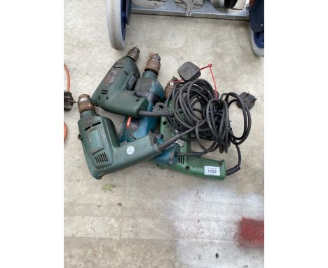 FOUR VARIOUS POWER TOOLS TO INCLUDE BOSCH, ETC 