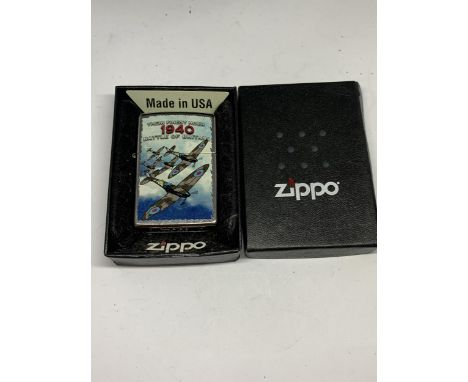 THEIR FINEST HOUR 1940 BATTLE OF BRITAIN ZIPPO LIGHTER IN ORIGINAL PRESENTATION BOX 