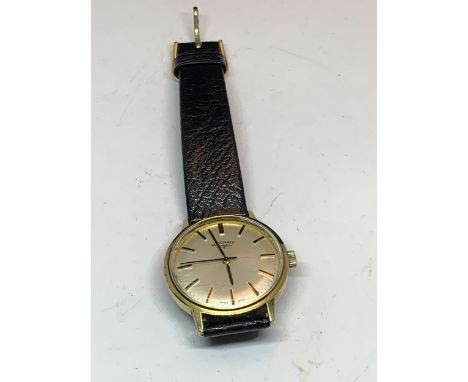 A VINTAGE ROTARY WRIST WATCH SEEN WORKING BUT NO WARRANTY 