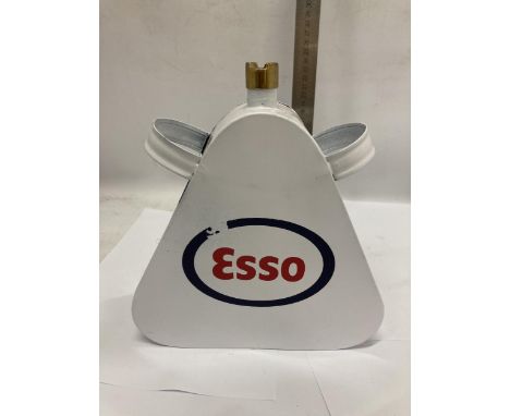A SMALL WHITE ESSO PETROL CAN 