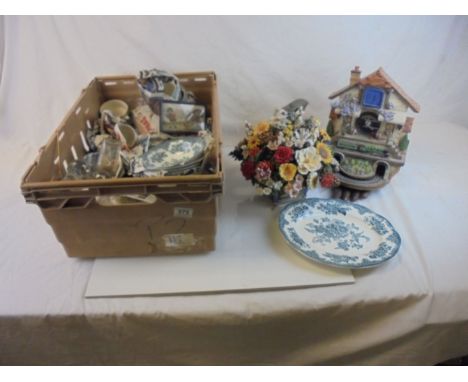 Flying Scotsman Cuckoo Clock together with a Quantity of Ceramics