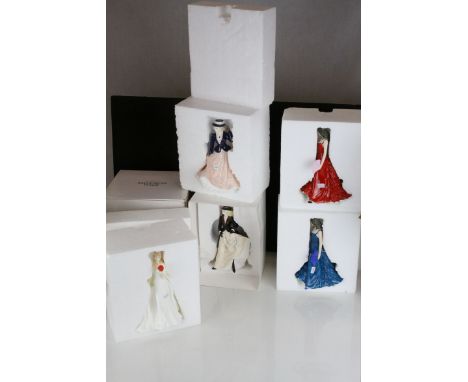 Five Boxed Royal Worcester Figures - Zara, Wedding Day, Special Occasion, Amelia and Christina