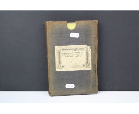 A Late 19th century Ordnance survey map of the English Lakes on cloth in original slip case.