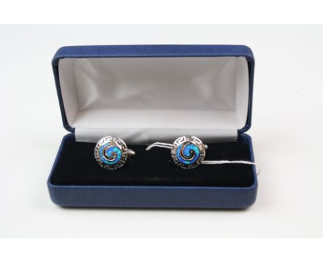 Pair of Silver and Opal Cufflinks