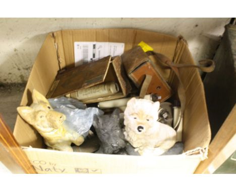 Mixed Lot of Collectables including Scotch Whiskey Black and White Advertising Figure of Two Scottie Dogs