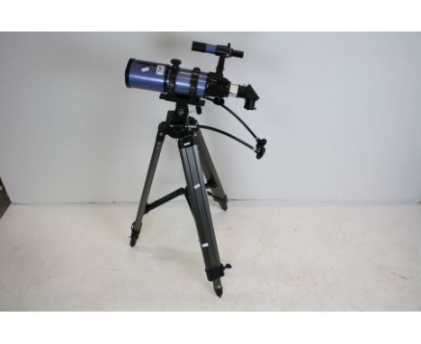 An OLOTICRON ES 80 spotting scope with bag a tripod together with a Sky Watcher telescope.