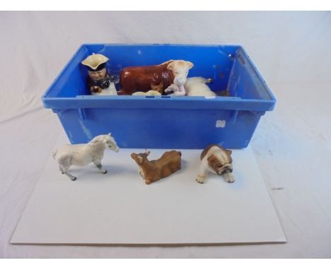 Royal Doulton Grey Shetland Pony together with other Ceramic Animals, Toby Jugs, Figures, etc