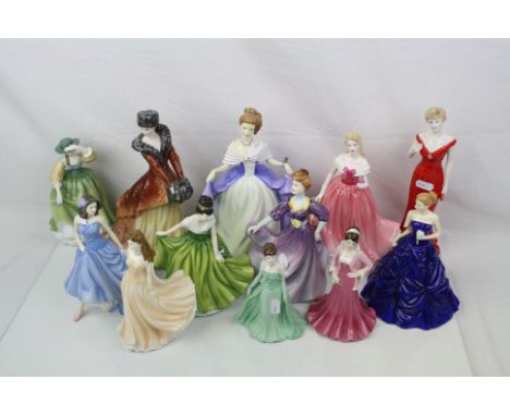 Collection of Figurines including Six Royal Doulton Figurines (Buttercup, Nancy, Scottish Pride, Rosie, Mistletoe Affection, 