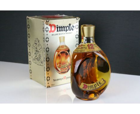 Boxed 75cl Bottle of John Haig Dimple Deluxe Scotch Whisky