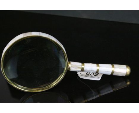 Large Magnifying Glass with mother of pearl