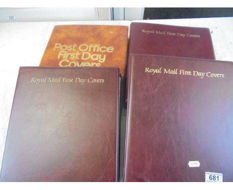 Four Ring Binders of Royal Mail First Day Covers dating from the 1980's onwards
