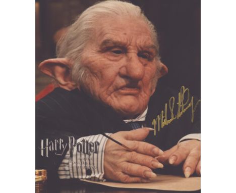 Harry Potter Goblin Michael Henbury signed 10 x 8 colour movie scene photo. Good condition. All autographs come with a Certif
