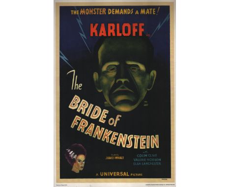 Bride of Frankenstein 1935 Lobby card. Colour lobby card, measures 17x12 inch appx. Not Original. Bride of Frankenstein is a 
