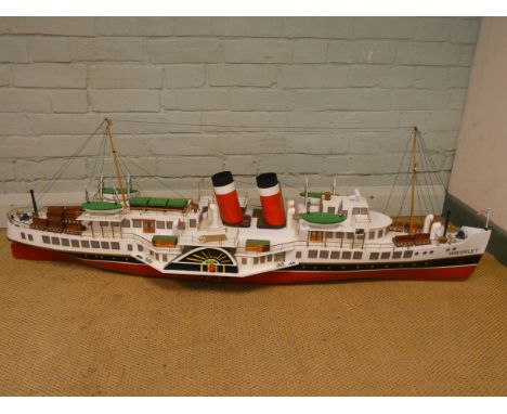 A model of the Waverly paddle steamer, 52" long