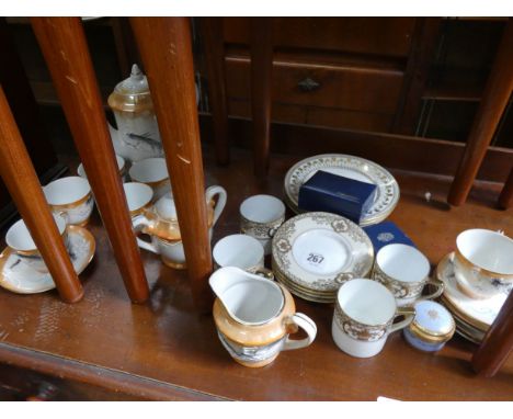 Chinese coffee service, Noritake coffee cups and saucers and other small pieces 