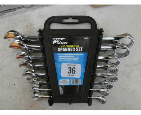 A new eight piece combination spanner set 