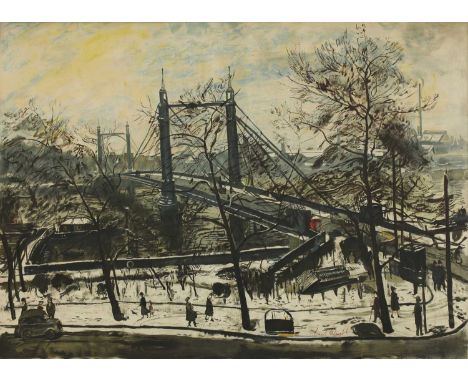 *CAREL WEIGHT (1908-1997)'Albert Bridge'lithograph, published by J Lyons &amp; Co. Ltd.image 74 x 98cm*Artist's Resale Right 