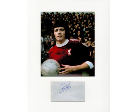 Football Kevin Keegan 16x12 overall Liverpool mounted signature piece includes signed album page and a colour photo pictured 