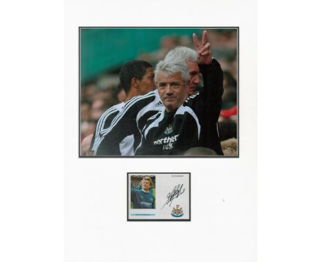 Football Kevin Keegan 16x12 overall Newcastle United mounted signature piece includes signed album page and a colour photo pi