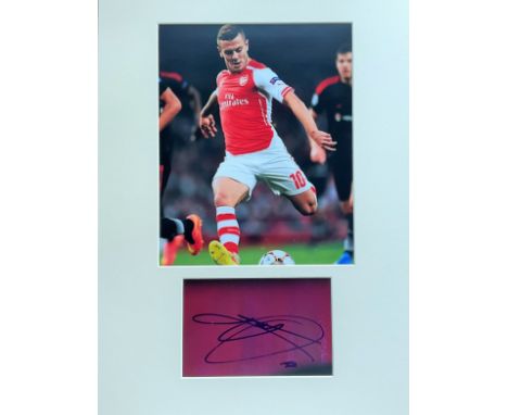 Football Jack Wilshire 16x12 overall Arsenal mounted signature piece includes signed album page and colour photo in action fo