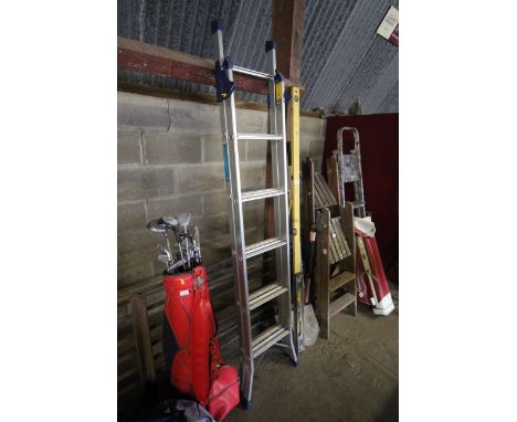 A MasterClass aluminium folding ladder