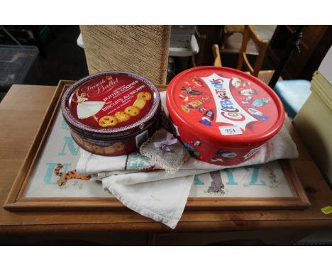 Two tubs of various vintage buttons etc