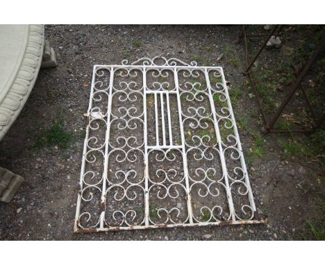 A white painted pedestrian gate