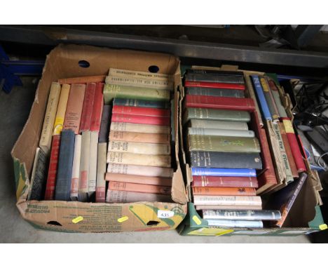 Two boxes of various vintage books
