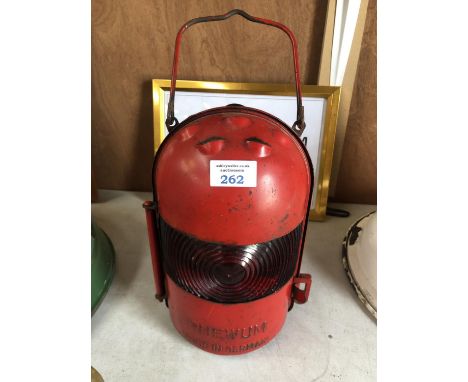 A VINTAGE GERMAN METAL 'RHEWUM' LAMP 