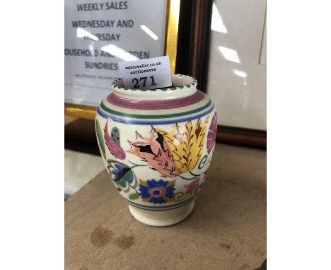 A 1950'S POOLE CERAMIC VASE 