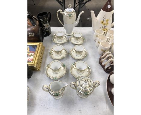 A 'NORITAKE' CERAMIC COFFEE SET, COFFEE POT, CUPS, SAUCERS ETC (QTY) 