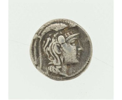 Attica, Athens silver Tetradrachm, probably circa 165-42 BC, head of Athena right wearing helmet, reverse with owl and letter