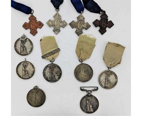 Indian Army one year temperance medals (7), one with Frontier 1897-8 clasp; together with four six-months Indian Army tempera