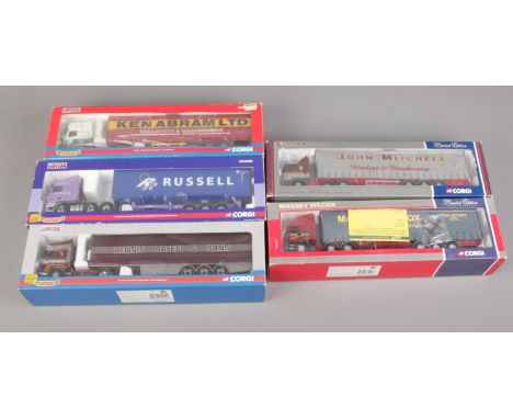 A collection of boxed Limited edition Corgi die cast trucks. (5) To include 'Hauliers of Renown'- John G Russell Transport CC