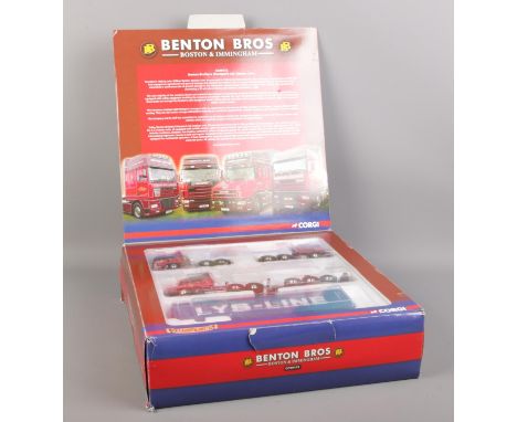 A boxed Corgi limited edition diecast truck set. 'Hauliers of Renown Benton Bros Boston &amp; Immingham' CC99173.  