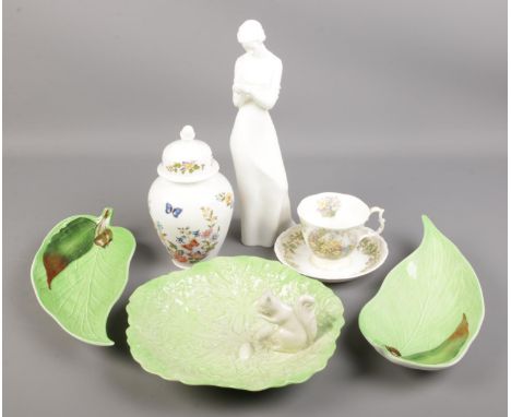 A collection of ceramics. Includes Brambly Hedge cup and saucer, Royal Doulton, Carltonware and Aynsley.  