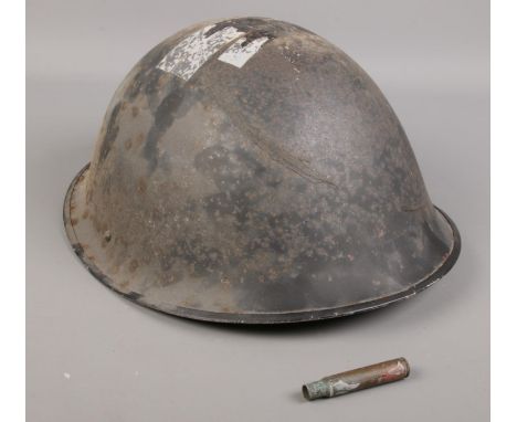 A WWI brodie helmet.  