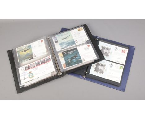Two albums housing a vast collection of RAF first day covers (approximately 99), many limited editions.  